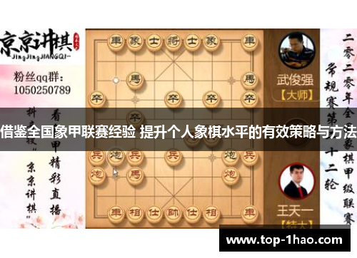 借鉴全国象甲联赛经验 提升个人象棋水平的有效策略与方法